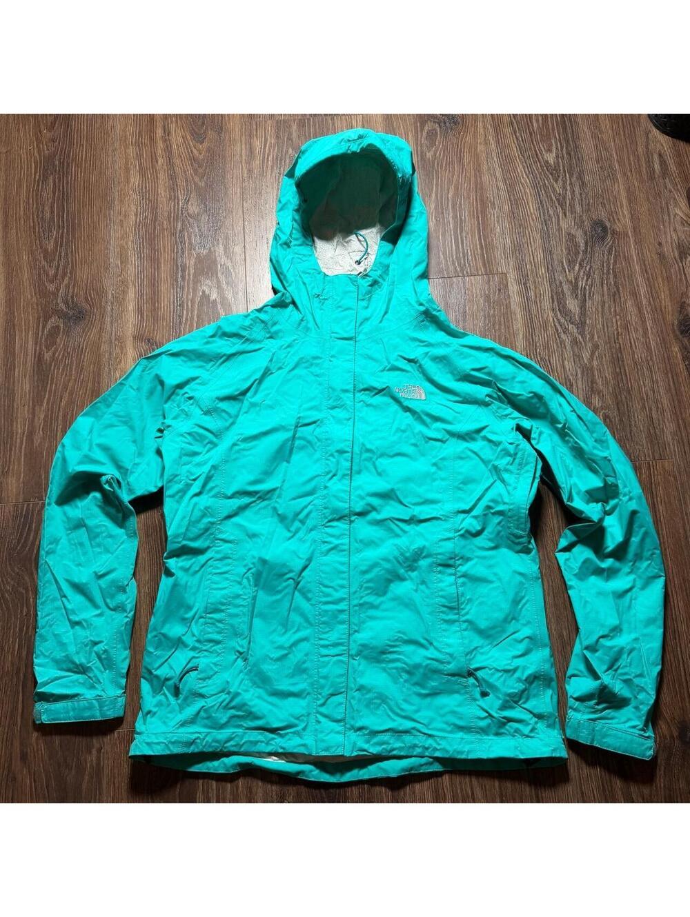 The North Face HyVent 2.5L turquoise/teal waterproof shell jacket